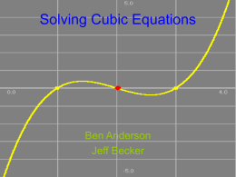 Solving Cubic Equations