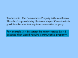 1-5 The Distributive Property
