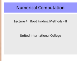 Lecture 4 - United International College