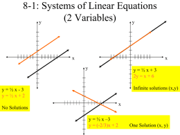 Chapter 4 – Systems of Linear Equations