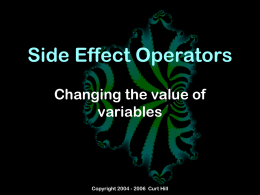 Side Effect Operators