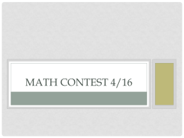 Math Contest 4/16