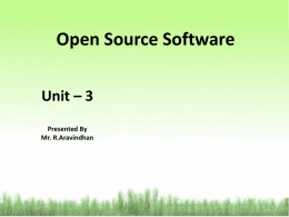 Open Source Software Unit