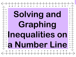 Graphing Solutions on a Number Line