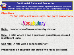4-1 PPT Ratio and Proportion