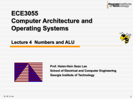Lec4-alu - ECE Users Pages - Georgia Institute of Technology