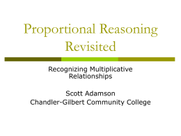 Proportional Reasoning Revisited