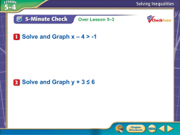 Solve and Graph x – 4