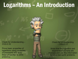 Introduction to Logarithm