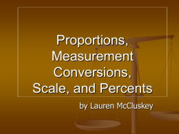 Proportions: Percents, Measurement