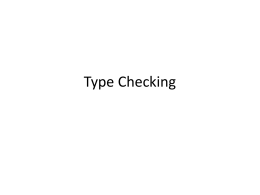 Type Checking