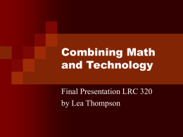 Combining Math and Technology