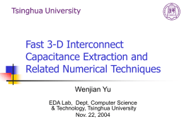 Fast 3-D Interconnect Capacitance Extraction and Related