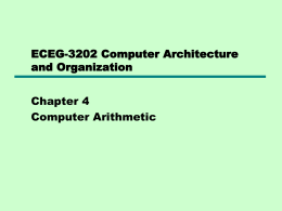 04_Computer_Arithmetic - Electrical and Computer Engineering