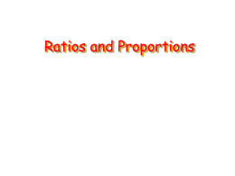 Ratios and Proportions with Applications
