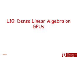 Dense Linear Algebra