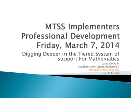 Math Facts - mtss-implementers