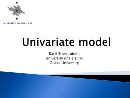 Univariate model