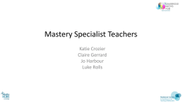 Mastery Forum – Specialist Teachers
