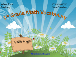 math Vocabulary - Lisa Bays` 3rd Grade