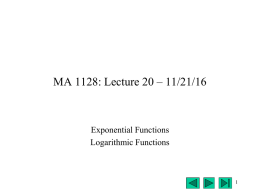 MA 128: Lecture * //02