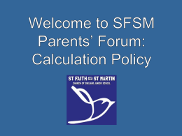 SFSM Parents` Forum 19.1.16 PPTX File