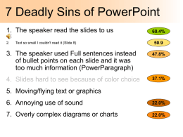 7 Deadly Sins of PowerPoint