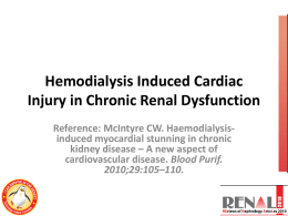 Hemodialysis Induced Cardiac Injury in Chronic Renal