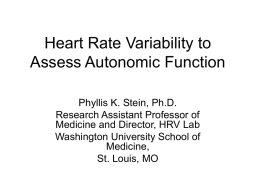 Methods (Heart Rate Variability, Heart Rate Turbulence