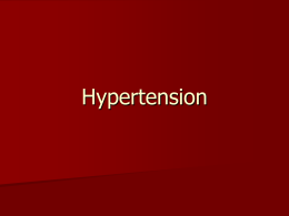 Hypertension - Learning