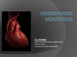 Physiology of Hemodinamics - Department of Cardiothoracic