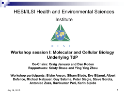 HESI/ILSI Health and Environmental Sciences Institute