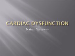 Cardiac Dysfunction - UBC Critical Care Medicine