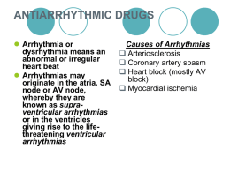 ANTIARRHYTHMIC DRUGS - سایت جامع پرستاران