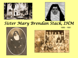 Sister Mary Brendan Stack, IHM