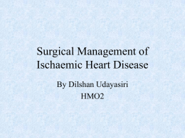 Surgical Management of Ischaemic Heart Disease