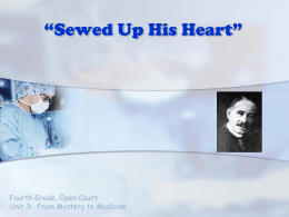 Sewed Up His Heart - Northside Christian School