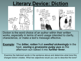 Literary Device: Diction