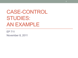 Case-Control Studies: An Example