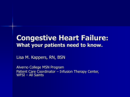 Congestive Heart Failure: What your patients need to know.