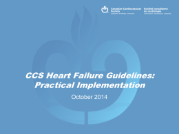2014 HF Guidelines - Canadian Cardiovascular Society