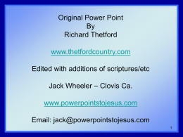 Lesson 5 - Tongue - Power Points to Jesus