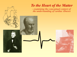 To the Heart of the Matter - examining the conceptual context of the