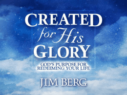 Rejecting the Fantasy - Created for His Glory