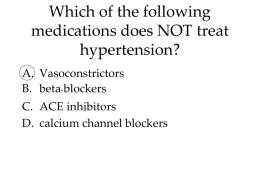 Which of the following medications does NOT treat hypertension?