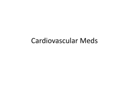 Cardiovascular Meds