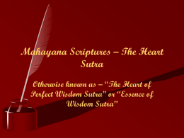 Mahayana Scriptures – The Heart Sutra
