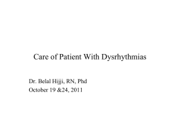 Care of Patient With Dysrhythmias