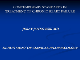 Contemporary standards in treatment of chronic congestive heart