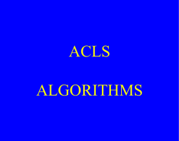 acls algorithms - Hamilton Health Sciences
